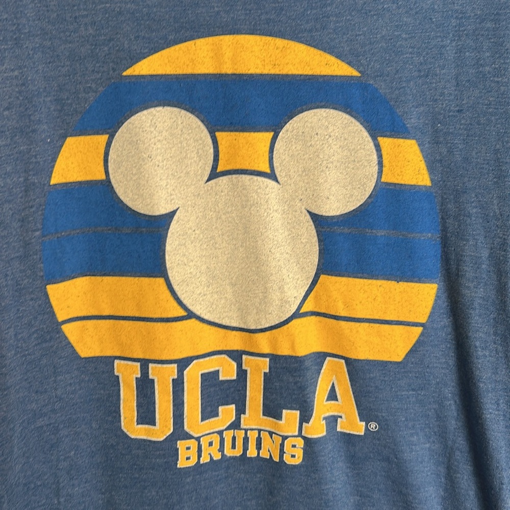 UCLA Bruins X Walt Disney NCAA Mickey Bruins Blue and Yellow Women’s Medium Tee - Picture 2 of 9